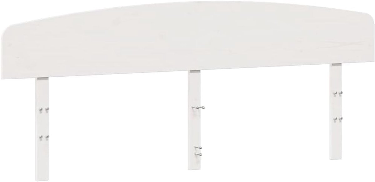 Houten Hoofdbord - Bedrug - Slaapkamer Decoratie - Massief Hout - 200 cm - Wit