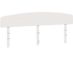 Houten Hoofdbord - Bedrug - Slaapkamer Decoratie - Massief Hout - 200 cm - Wit