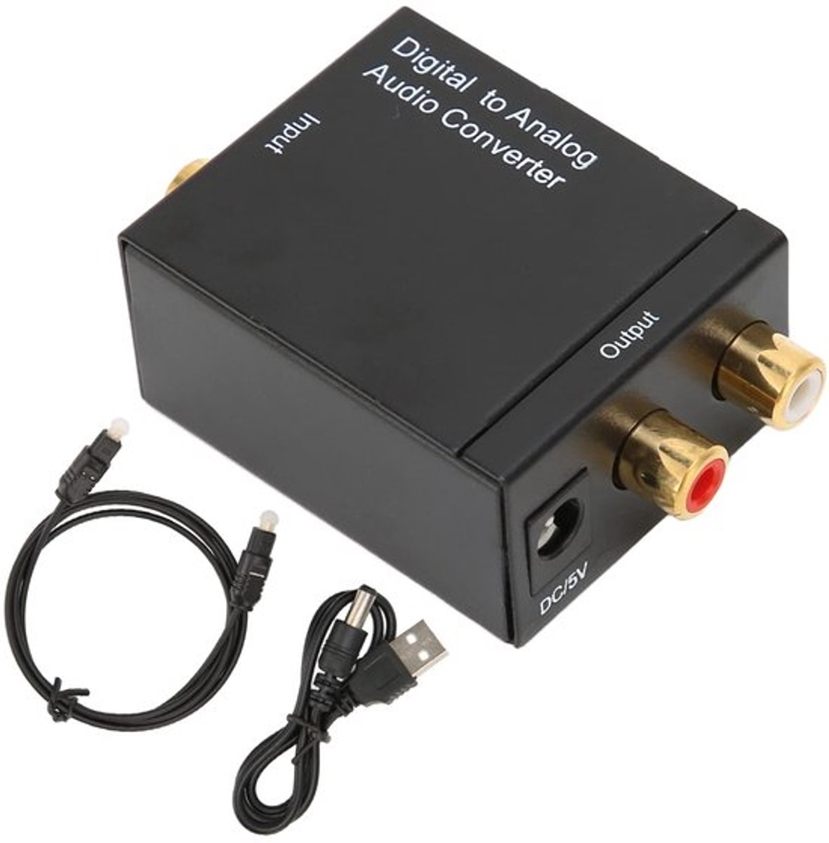 Analoge/audio converter met optische/coaxiale invoer
