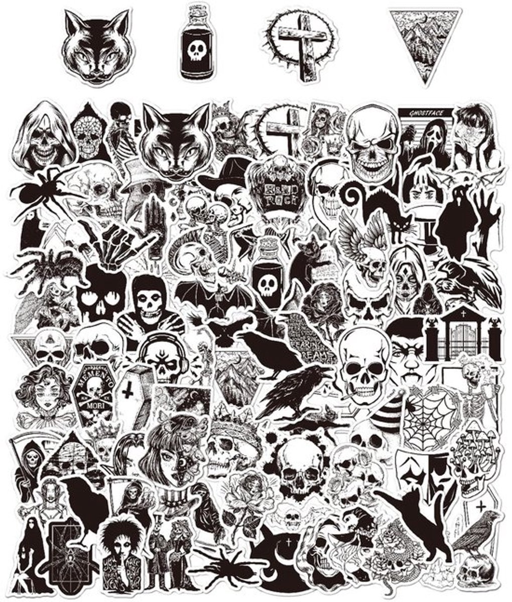 Vt products - Gothic Style Stickers - Donkere Stickers - Decoratieve Vinylstickers