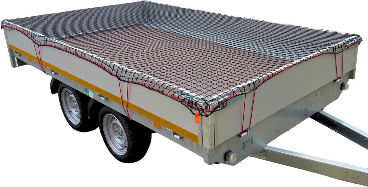 Premium aanhangernet - maasnet - 220x150 cm - inclusief elastiek rondom - UV bestendig