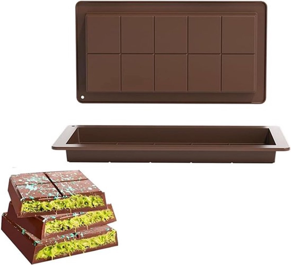 Siliconen chocoladevorm voor Inovra Plus | Anti-aanbaklaag 2 stukken