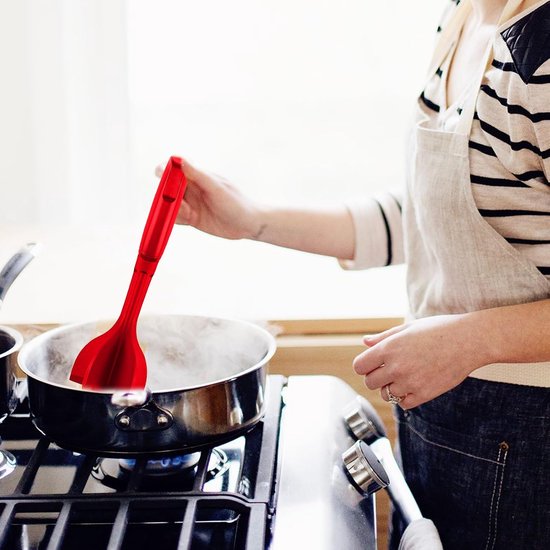 Hamburgerhakselaar - Keukengerei - Maaltijden Bereiden - Ergonomische Handgreep - 25 cm - Rood — afbeelding 2