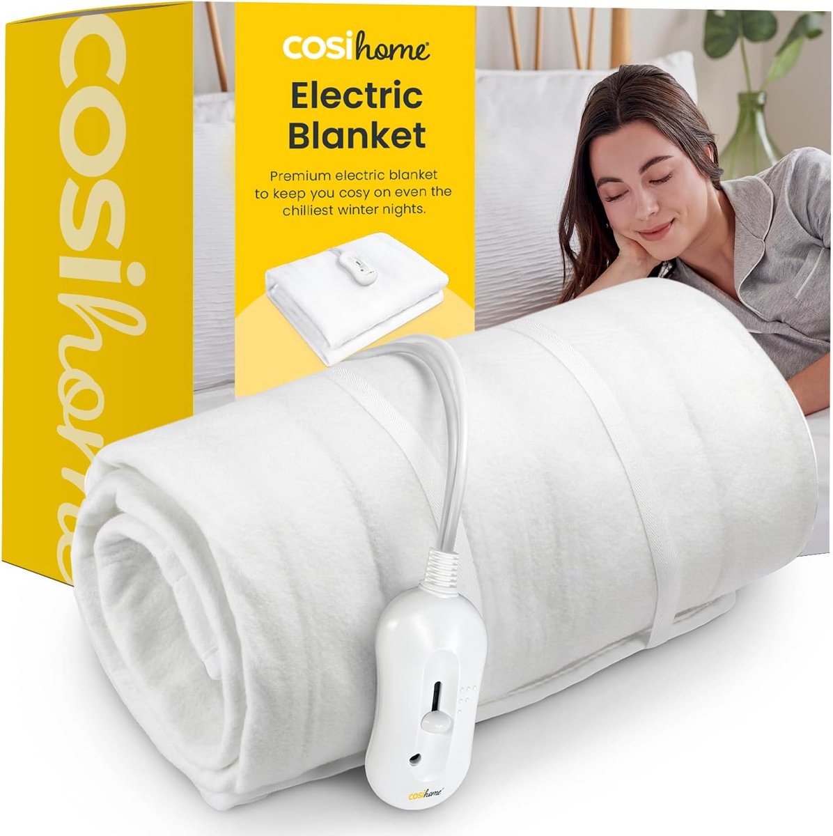 Elektrische Deken - Verwarmde Onderdeken - Warmte en Comfort - Automatische Uitschakeling - 150 x 80 cm - Wit