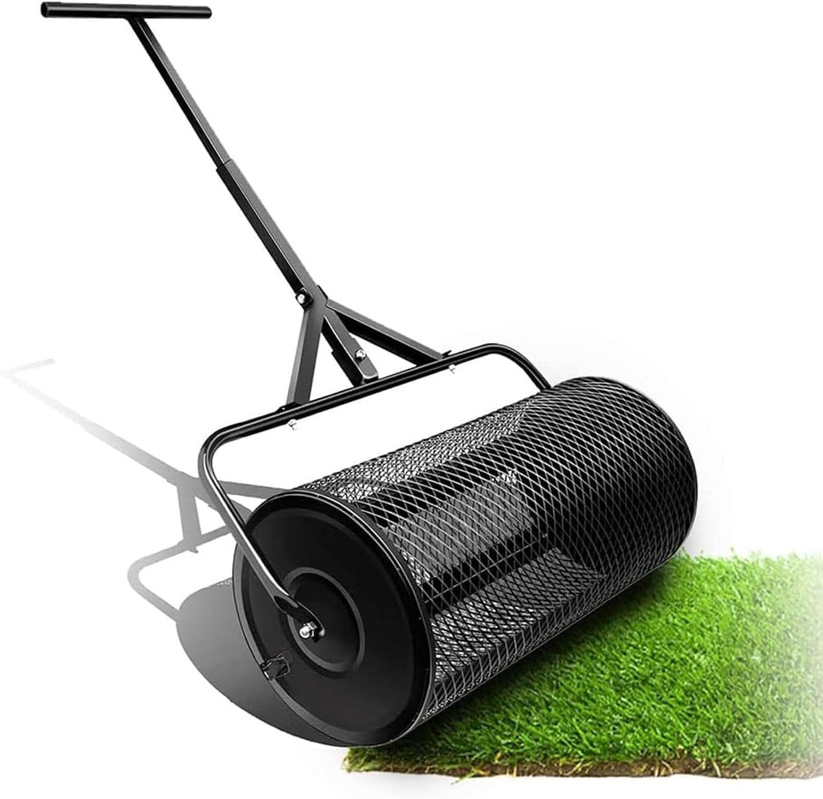 Gazonstrooier Multifunctioneel - Compoststrooier Tuin - Gazon Onderhoud - Verbeterd Zijgrendelontwerp - 24 inch - Groen