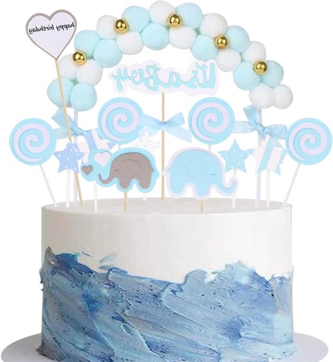 Taartdecoratie ‘It’s a Boy’ voor Baby Jongens Doop - Inovra Plus