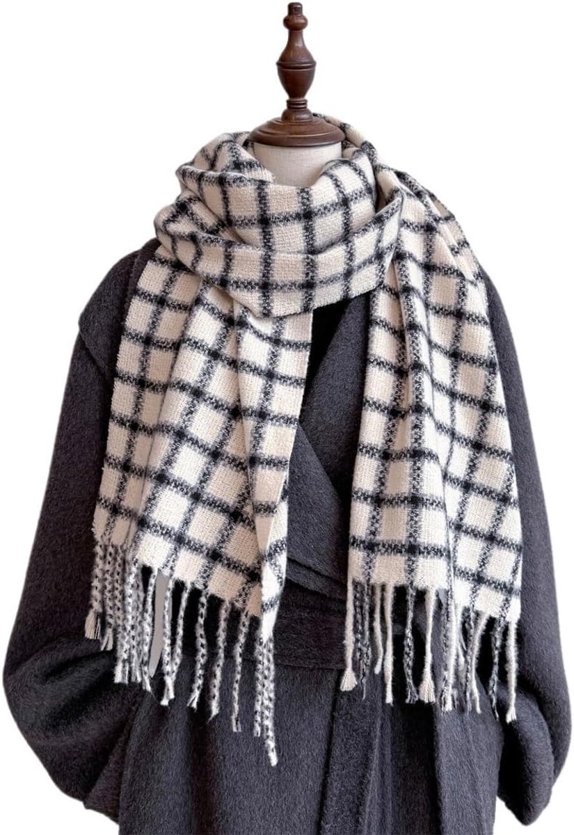 Warme Sjaal Dames - Winter Deken - Warm Blijven - Multifunctioneel Ontwerp - 30x180cm - Geruite Print