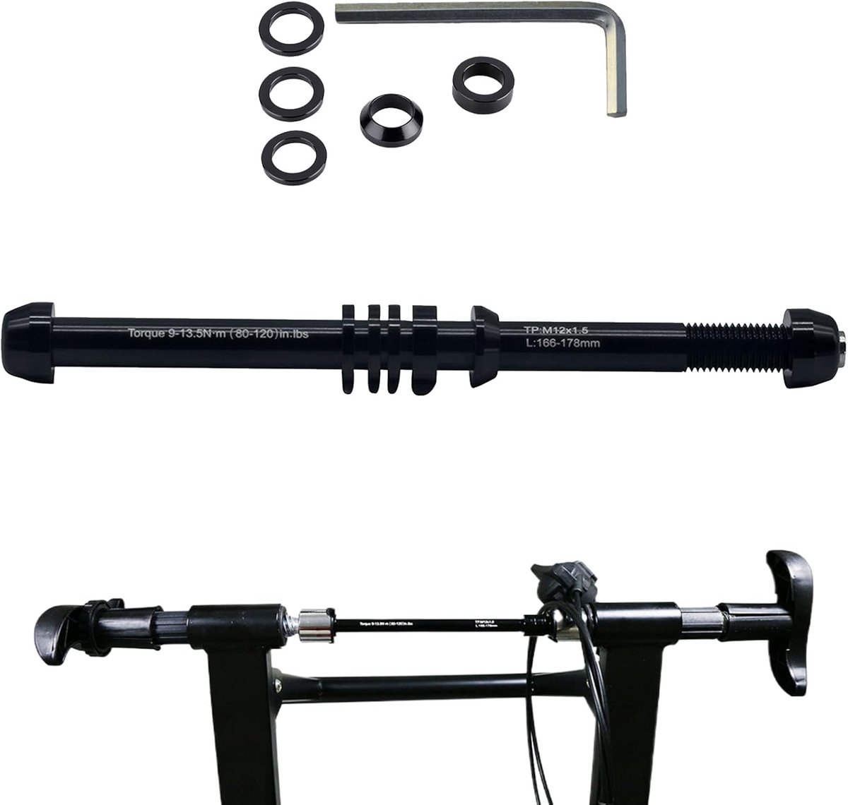 Trainer as spies - Fiets adapter - Indoor training - Verstelbare breedte - M12xP15 - Metaal