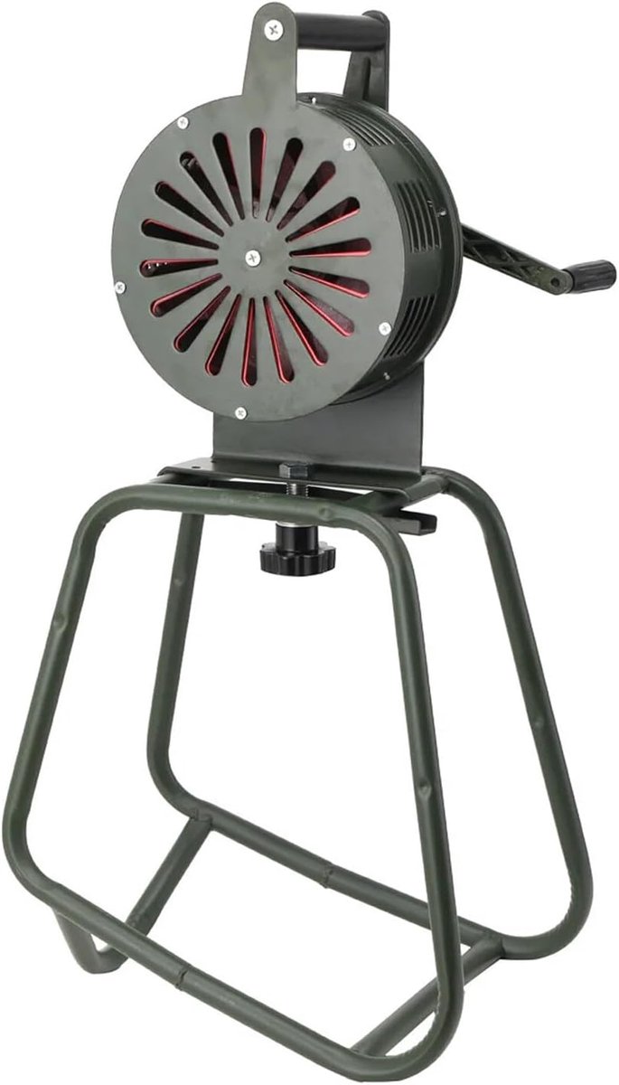 Luchtalarm met handslinger - Noodalarm Sirene - Noodsituaties Melden - Handmatig Aangedreven - 125 dB - Groen