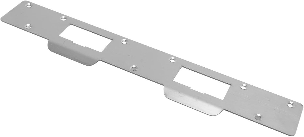 Deursluitplaat - Sluitplaat Deur - Deur Reparatie - Staal Versterkt - 11 Inch Hoog - Wit