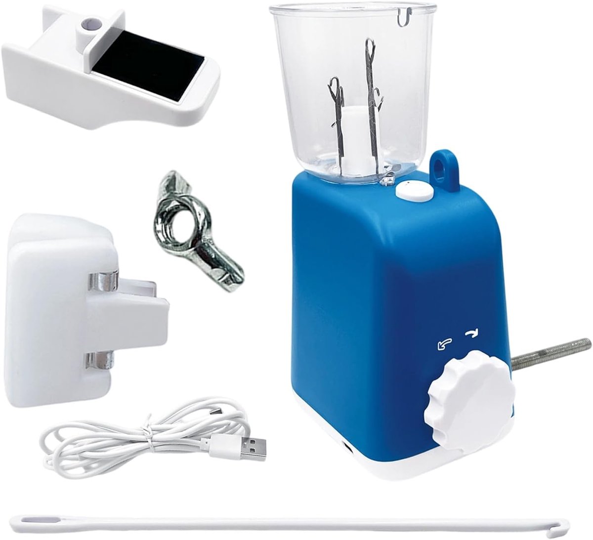 Touw Vlechten Machine - Automatische Vlechter - DIY Sieraden Maken - Eén Knop Bediening - 14.5 cm Hoog - Blauw