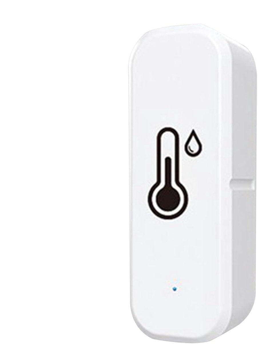 Klimaat Sensor - Vochtigheid Meter - Binnen Klimaat - App Waarschuwingen - 7 x 2.5 cm - Wit