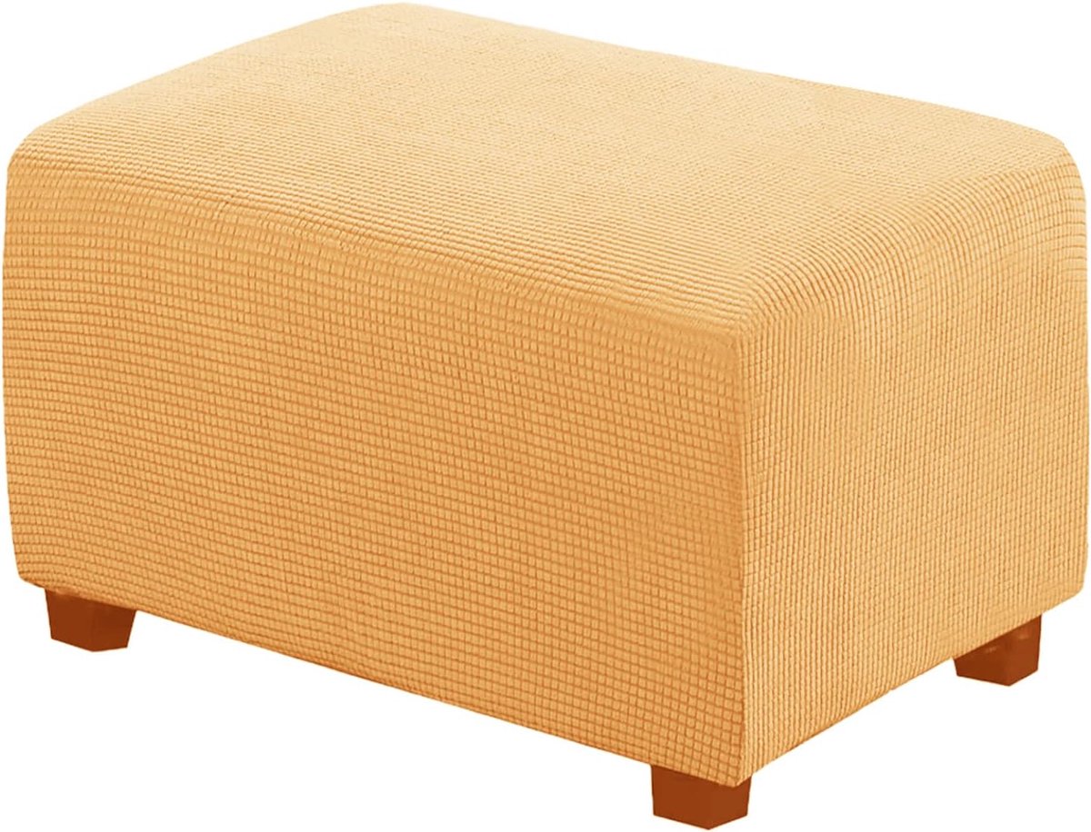 Bankhoes Voetenbank - Beschermhoes - Woonkamer Decoratie - Machinewasbaar - 53-65 inch L - Grijs
