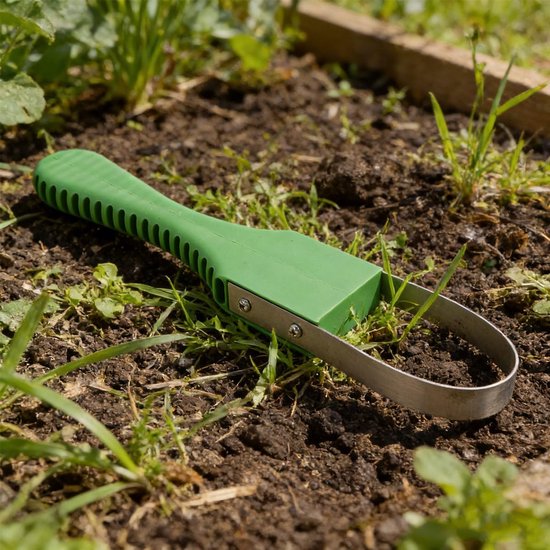 Handmatige Onkruid Cutter van Roestvrij Staal - Tuin Handtrekker met PVC Handvat voor Effectief Onkruid Verwijderen en Wortelbestrijding van Merkloos	 — afbeelding 4
