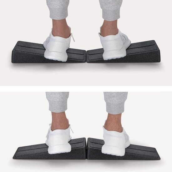 Yoga Blokken - Schuine Wiggen - Oefeningen Verbeteren - Antislip Oppervlak - 6 Stuks - Grijs — afbeelding 3