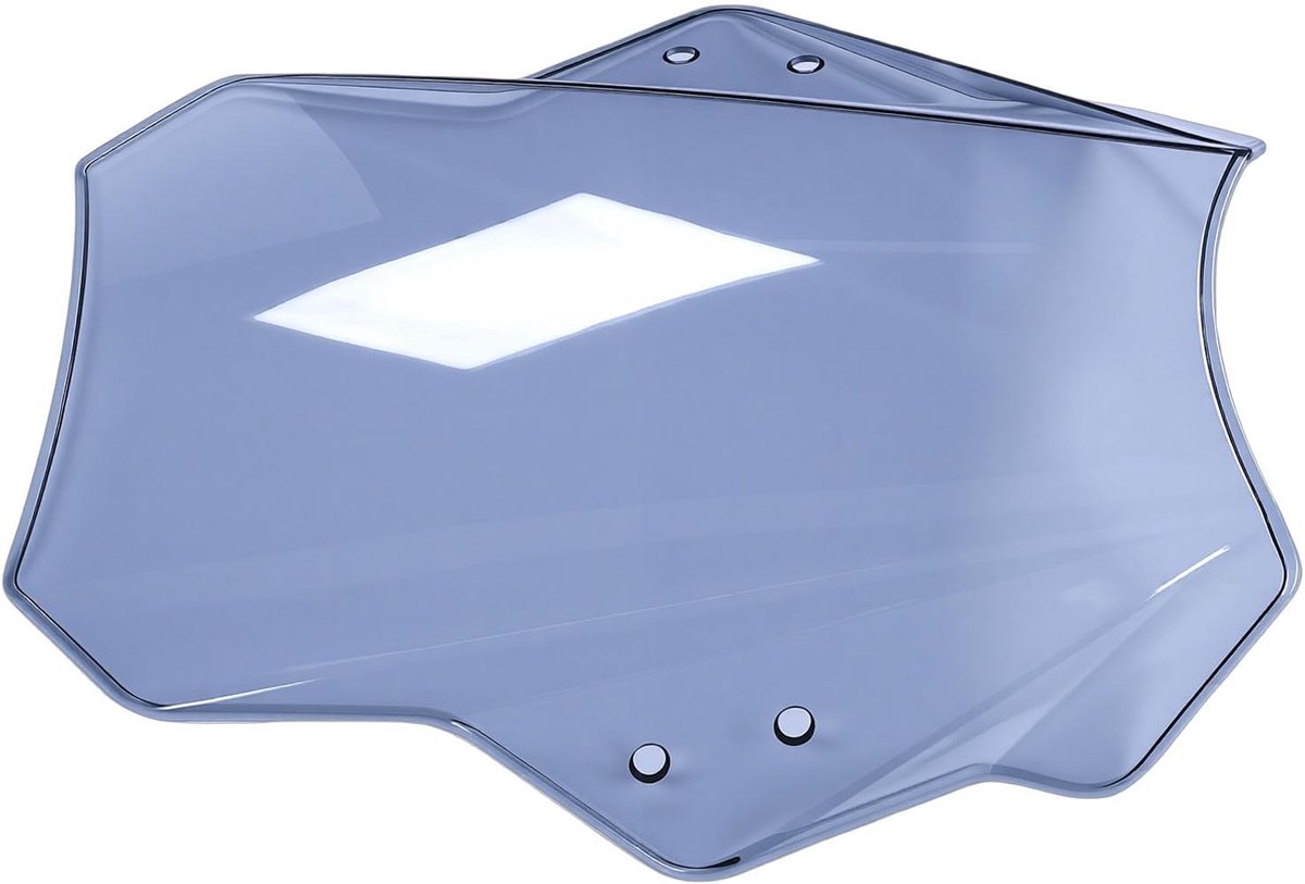 Motorfiets Voorruit - Windscherm Motor - Comfortabel Rijden - 7 Hoogte-instellingen - 22-28mm Stuur - Transparant Blauw