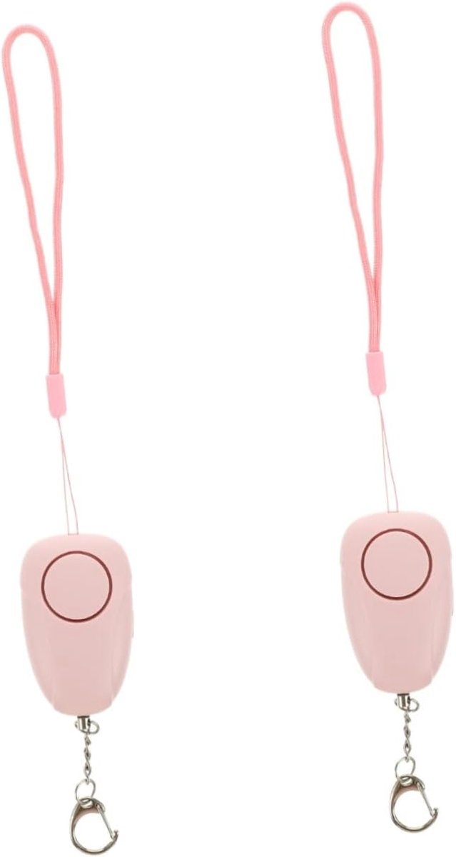 Persoonlijk Alarm - Veiligheidssirene Noodalarm - Zelfverdediging Noodsituatie - 120 dB Geluid LED - 2 Stuks - Roze