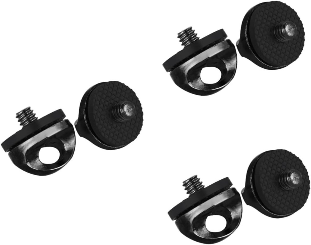 Camera Riemschroef - Bevestigingsschroef - Camera Beveiligen - Met Rubberen Kussen - 3 Sets - Zilverkleurig