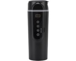 Draagbare Autoketel - Verwarmde Beker - Reizen Onderweg - Slimme Temperatuurregeling - 500ML Capaciteit - Zwart