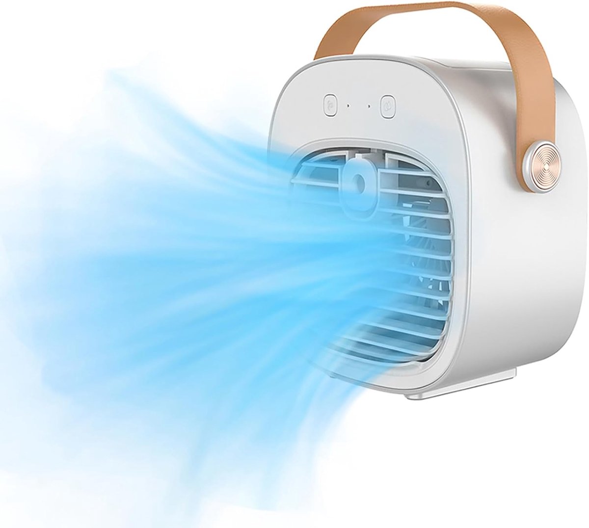 Draagbare Airco - 6000mAh Oplaadbaar - Mini USB Airconditioner - 3 Stille Snelheden - voor Slaapkamer, Kantoor, Reizen, Tent, Binnen & Buiten - Wit - 1 Stuk
