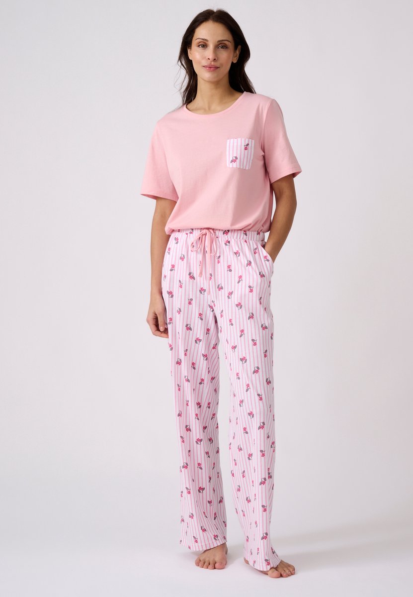 Damart Pyjama van 100% gekamd katoen - Dames - Wit - 38-40 (S)