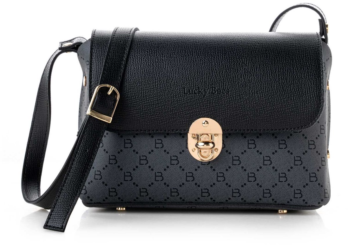 Asir - Crossbodytas - Draagtas - Handtas - Grijs en Zwart - 9 x 25 x 17 cm