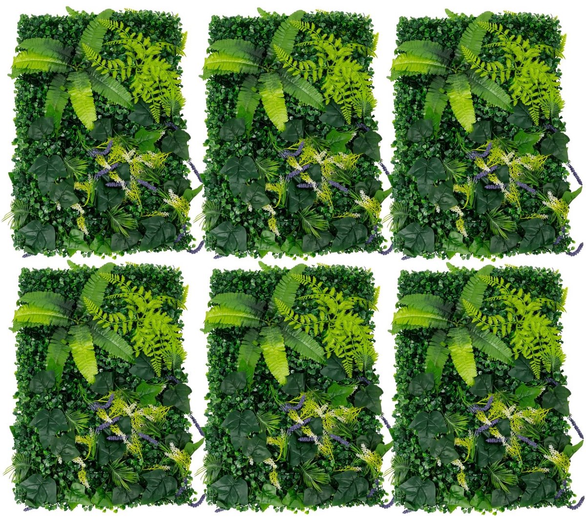 Solidchoice - Set van 6 Kunstplantenwanden voor Decoratie