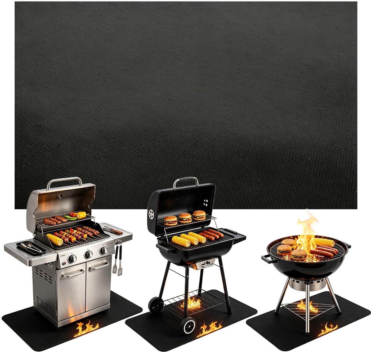 Solidchoice - Vuurvaste Onderlegger 150 x 100 cm, Hittebestendig Tot 1800 °F