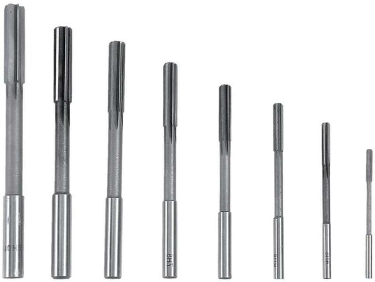 Freesgereedschapsset - HSS-frees - Spanwielen - Cilinderschacht - Industrieel gereedschap - Geschikt voor metaalbewerking - 8-delige set