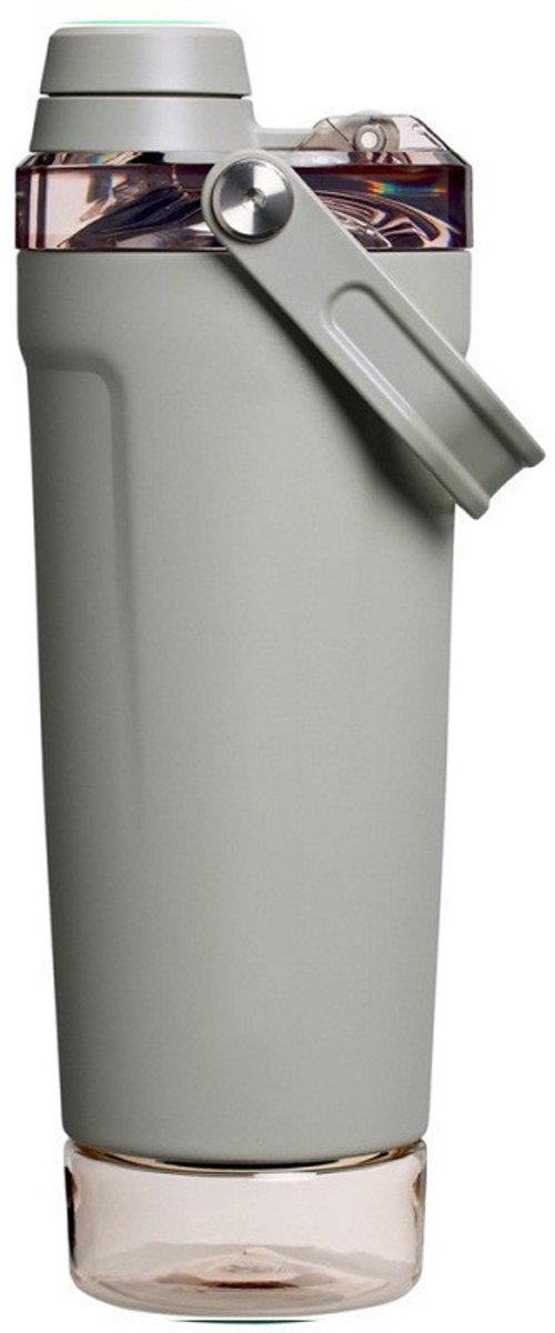 1 stuk - lekkagebestendig geïsoleerd roestvrij staal shaker - geïsoleerde cup - shaker - grijs