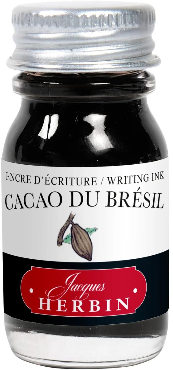 Jacques Herbin Vulpen Inkt - Cacao Du Brésil - Bruin - Grijs - 10 ml