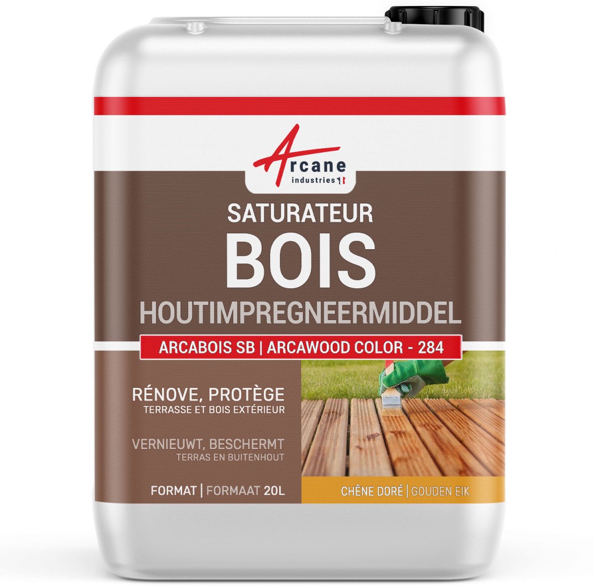 Natuurlijk houten terrasverzadigingsmiddel: ARCAWOOD COLOR - 284