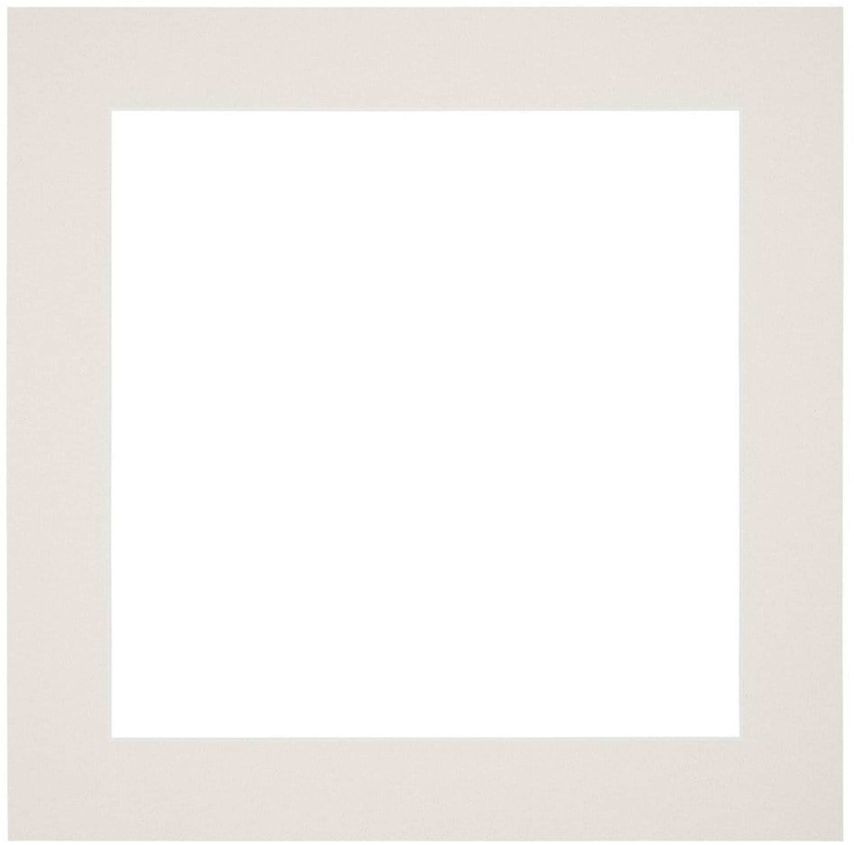 Passe-Partout Fotomaat 15x15 cm - Lijstmaat 25x25 cm - Lichtgrijs - Museumkarton - Fotolijst niet inbegrepen