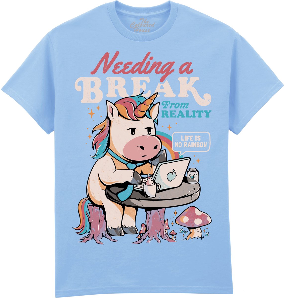 Eenhoorn Needing A Break From Reality The Coloured House T-shirt 3XL