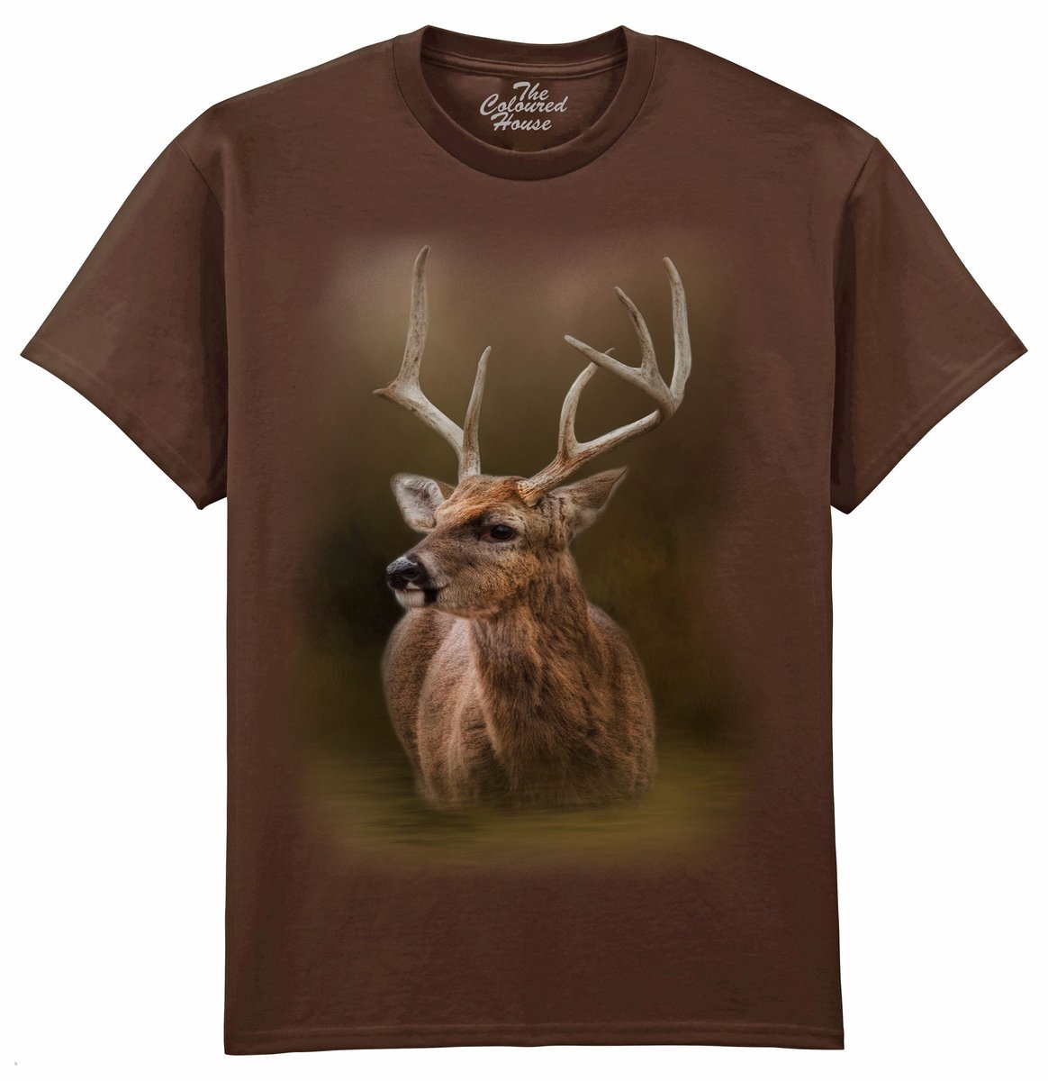 Hert Evening Swim - Deer The Coloured House T-shirt 3XL