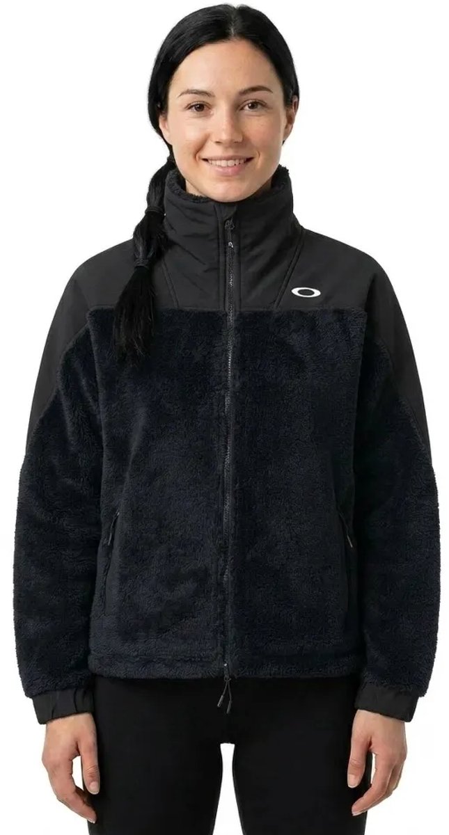 Oakley Apparel Mountain Fire Sherpa Fleece Met Volledige Rits Zwart L Vrouw
