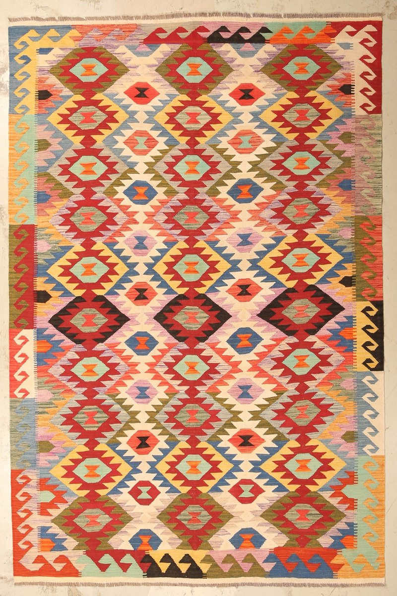 Origineel handgemaakt Afghaanse tribale wol kilim vloerkleed