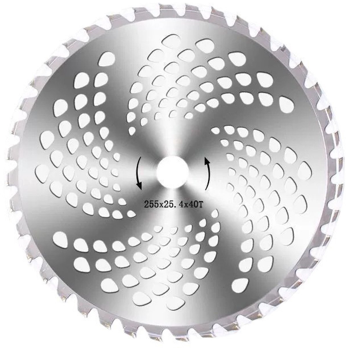 Cirkelzaagblad van hardmetaal voor bosmaaiers – 255 x 25,4 mm - 40 tanden - Zaagblad voor bosmaaiers - Accessoires voor grasmaaiers - Universeel tuingereedschap