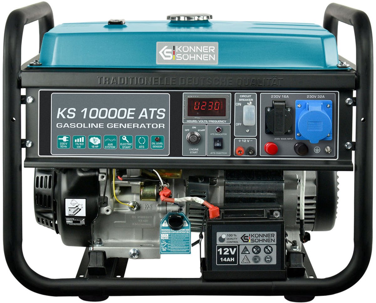 Benzininis generatorius Könner & Söhnen KS 10000E ATS