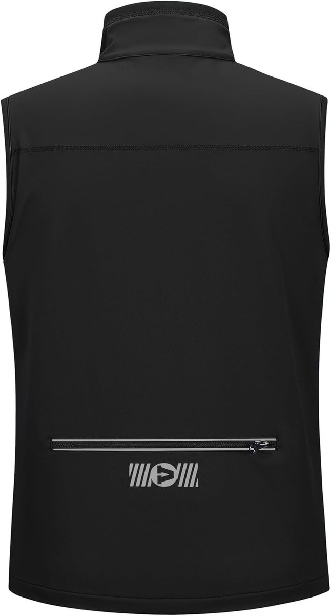 Loopvest - Zwart - Maat L - Softshell Waterdicht Winddicht - Voor Heren Outdoor Fietsen