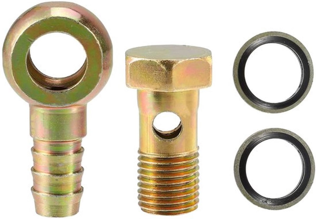 Banjo Bout Set - M14x1.5 - Koper/ijzer - Bronzen Kleur - Remsysteem - Duurzaam - Eenvoudig te installeren - Fitting