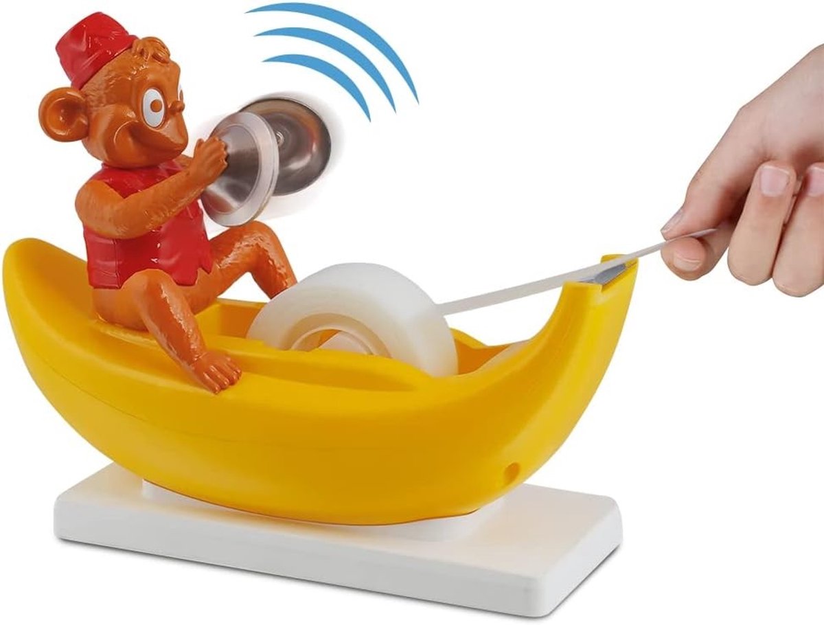 Monkey Tape Dispenser - Multicolor - 1 inch Kern - Antislip Verzwaarde Banaan - Voor Thuis en Kantoor