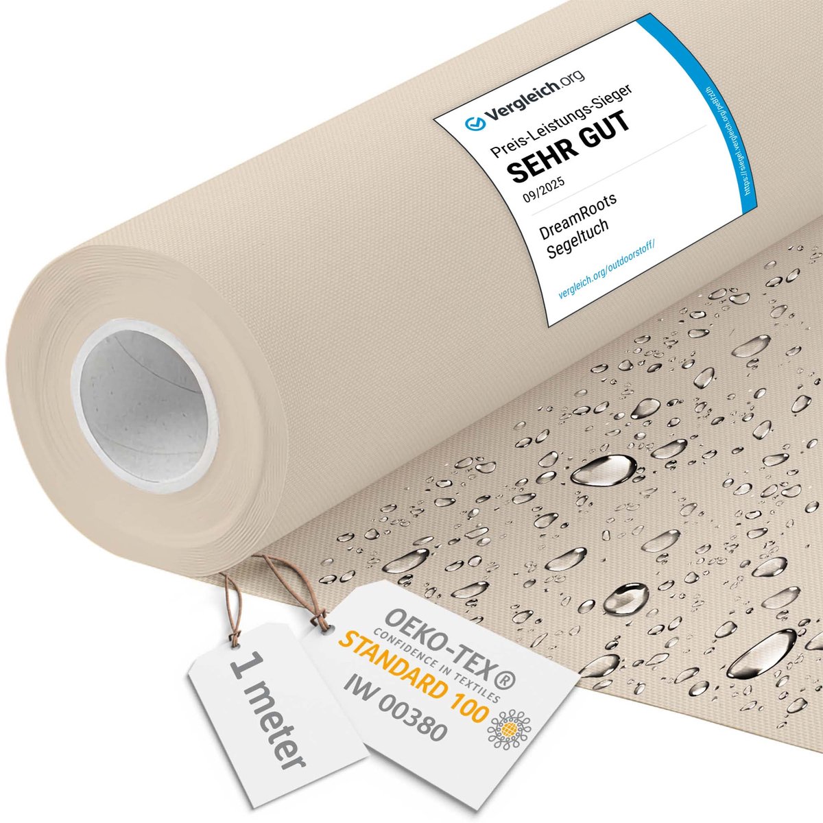 DreamRoots Zeildoek Waterdicht - Meubelstof Meterware 160 cm Breed - Waterafstotende Stof 220 g/m2 600D - ShopVlot