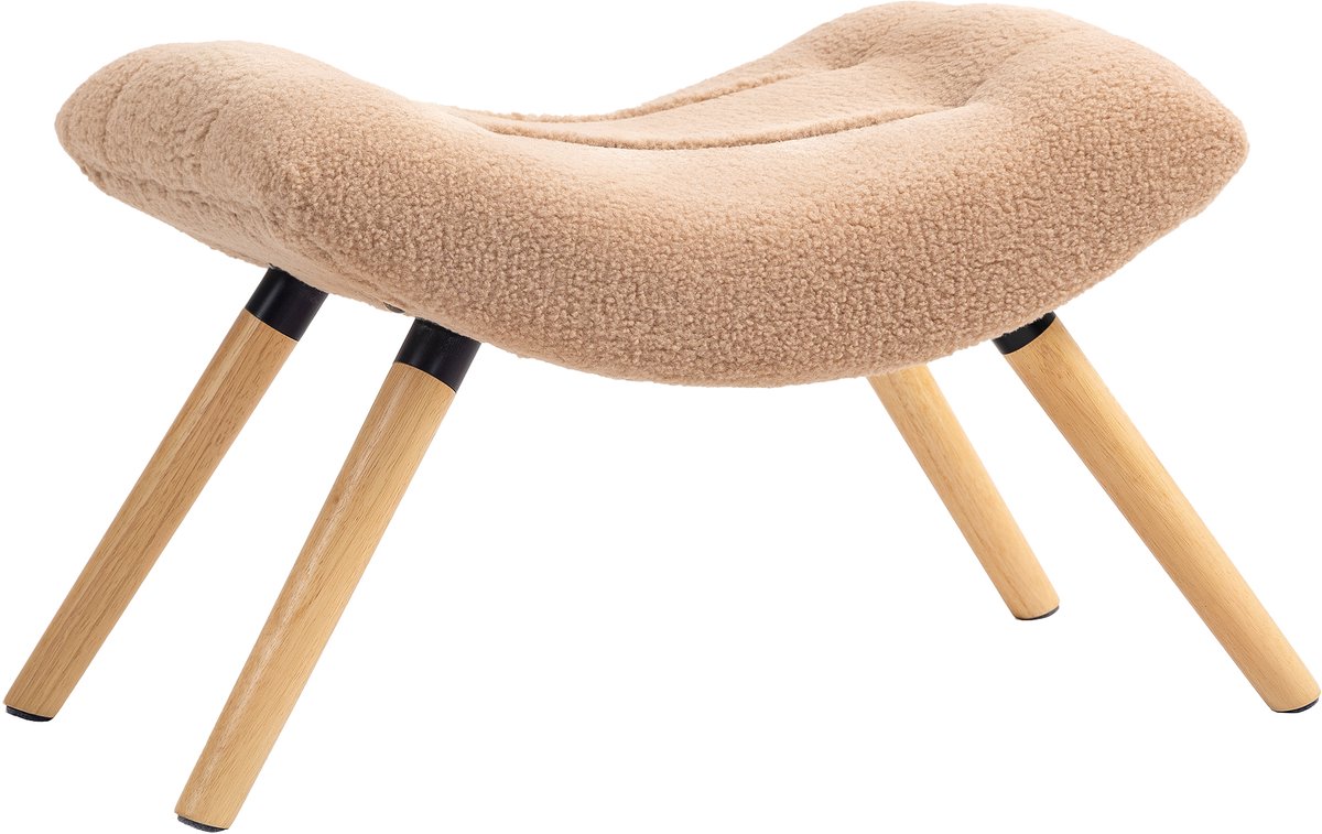 HOMCOM Voetenbankje Polyester, Schuim 67L x 45B x 38H cm Bruin