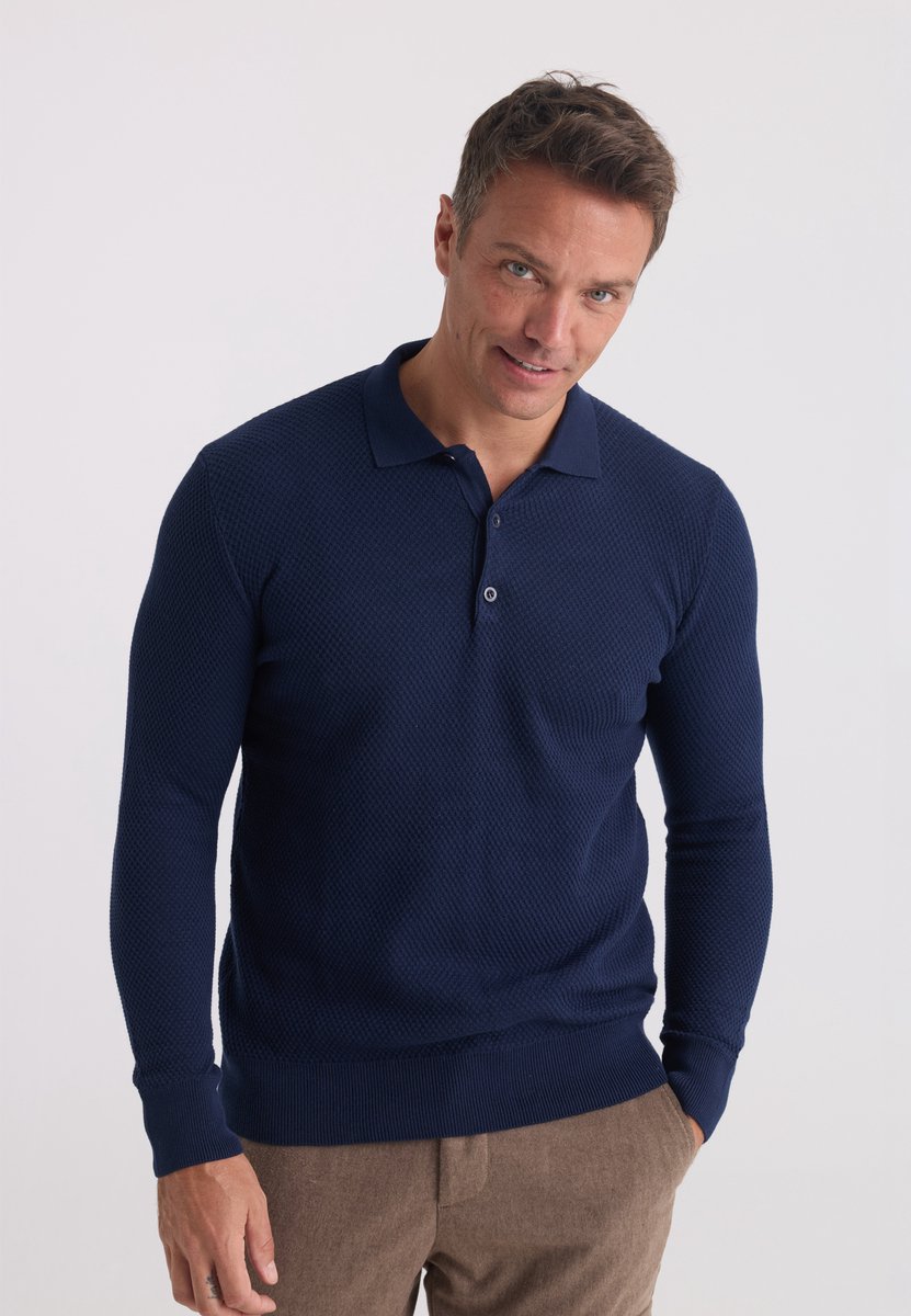 Felix Hardy Trui Met Polokraag - 100% Katoen Heren Navy - S