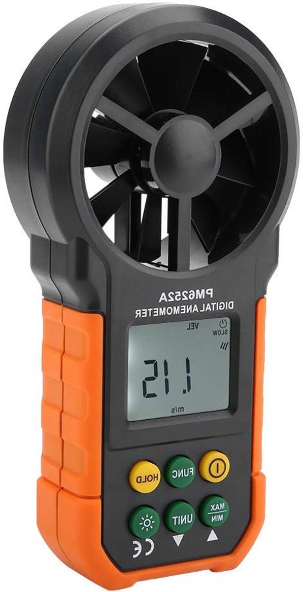Digitale Windmeter - Luchtvolume Apparaat - Weer Meten - Draagbaar Ontwerp - 19 x 11 x 6 cm - Zwart