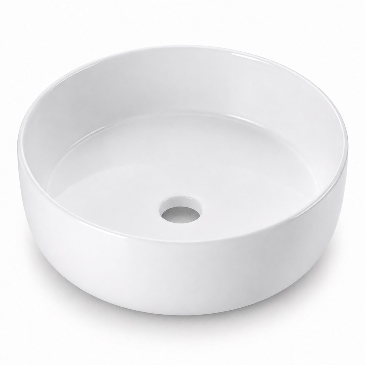 Waskom opbouw - zonder kraangat - 16x40,5 cm - wit