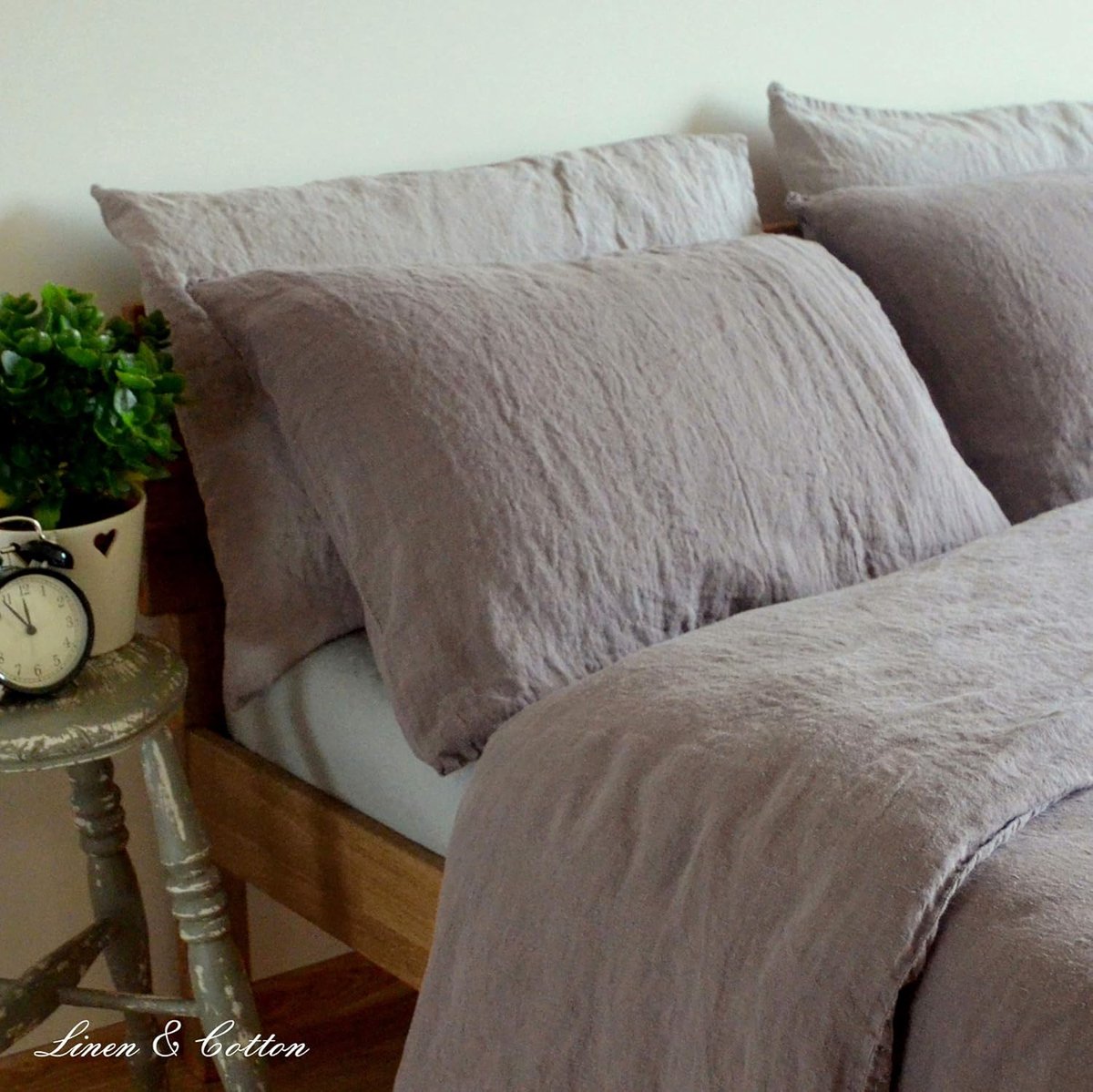 Linen & Cotton Zacht Rechthoekig Kussensloop Kussenhoes Alicia - ShopVlot