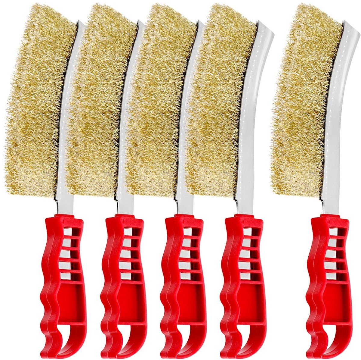 Messing Draadborstelset - Geen Kleur - 5 Stuks - Voor het Verwijderen van Roest en Verf - Voor Diverse Toepassingen