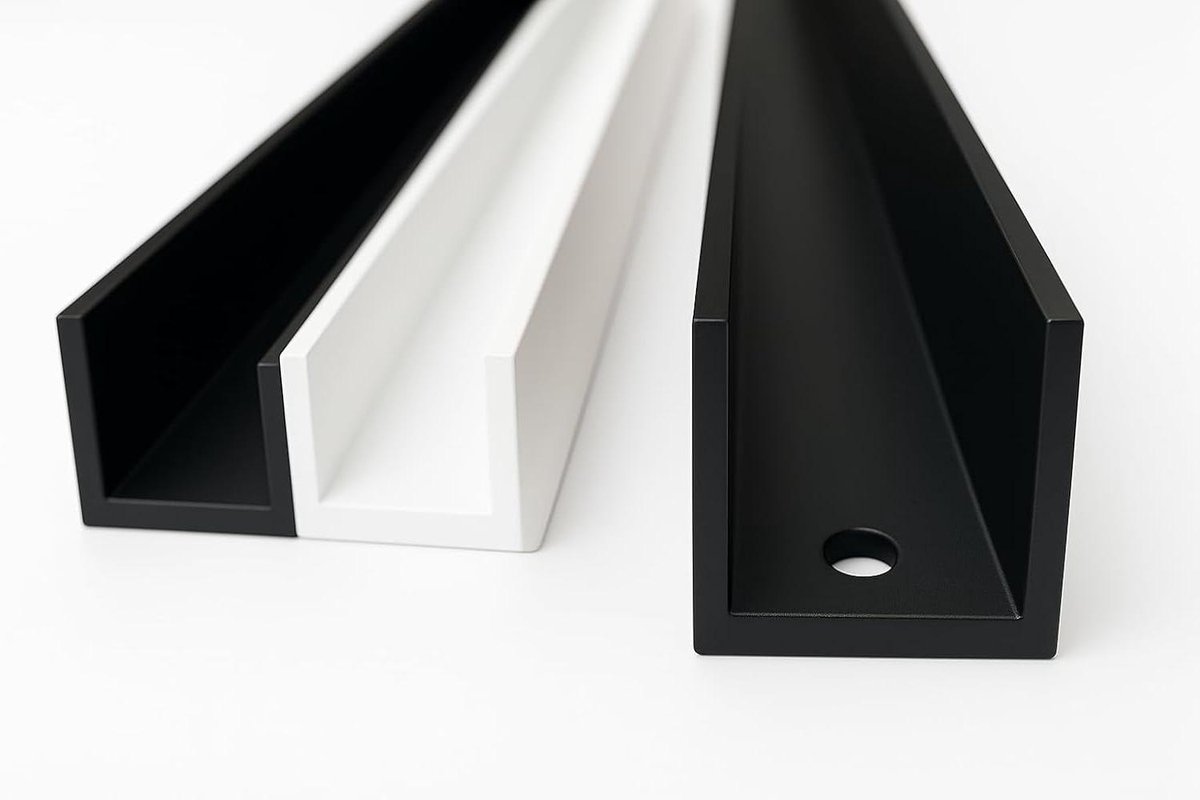 Aluminium U-profiel - Gepoedercoat Metaal - Constructie Projecten - Hoge Stabiliteit - 150 cm - Wit RAL 9016
